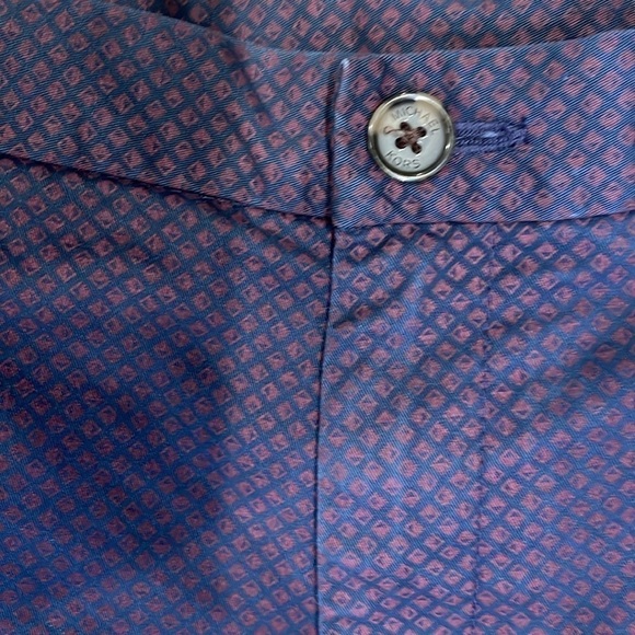 Michael Kors Men’s Patterned Shorts 38 Blue Red Geometric Print - Picture 3 of 13